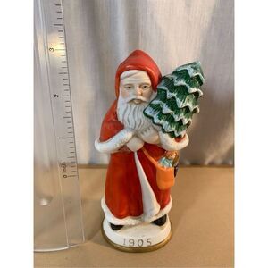SANTA CLAUS Vintage Figurine-CHRISTMAS EVE-1906 Ceramic Table Decor EUC